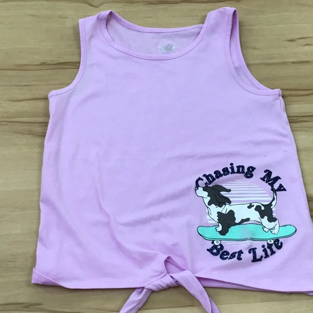 Justice Purple‎ Skateboard Dog Sleeveless Tie NWT